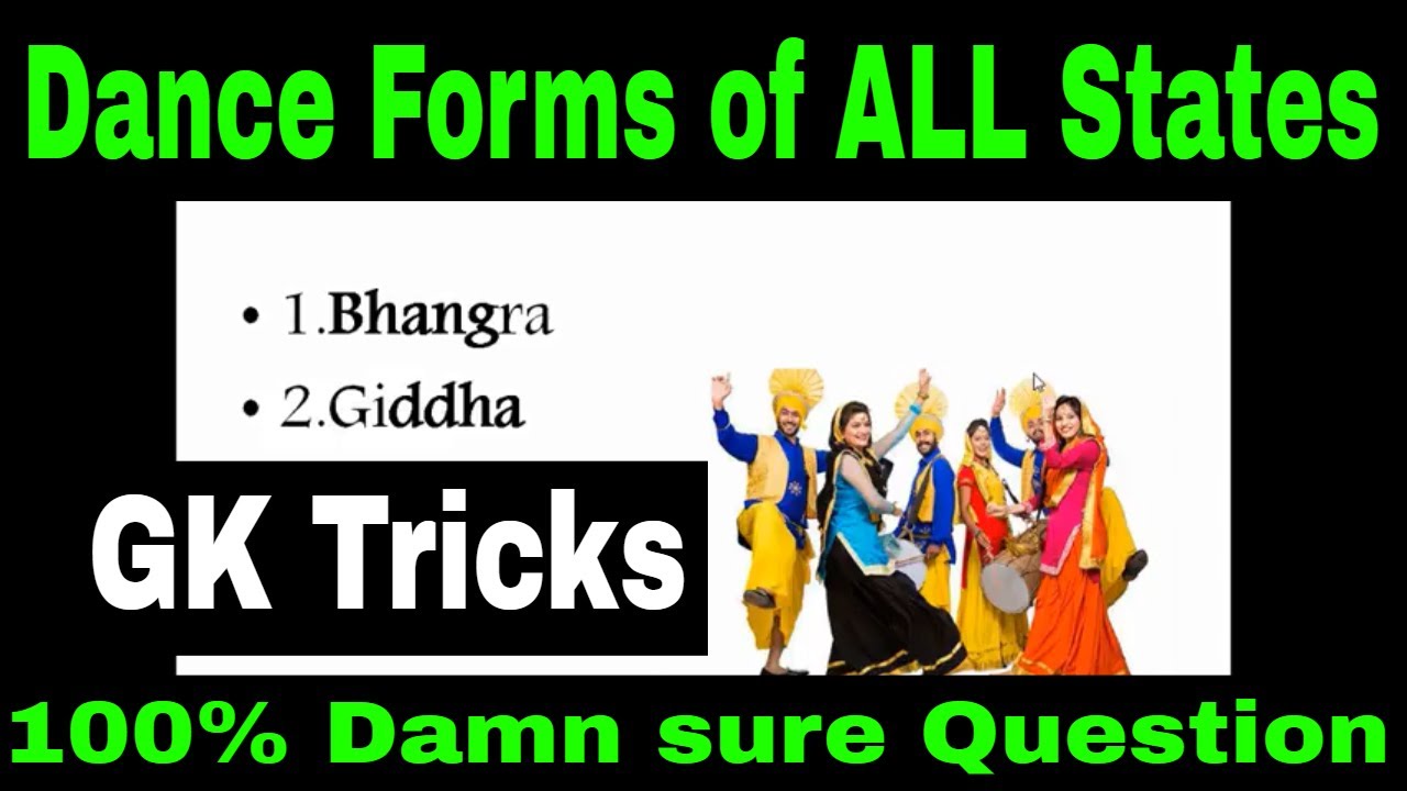 Tricks to Remember Dance forms of india with states
