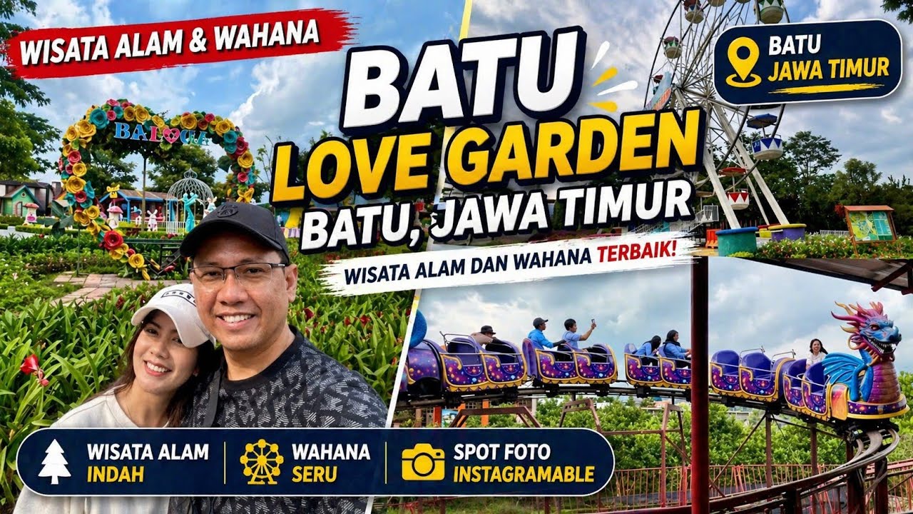 update terkini wisata Batu Love Garden full review wahana dan keseruan di Baloga Batu Malang