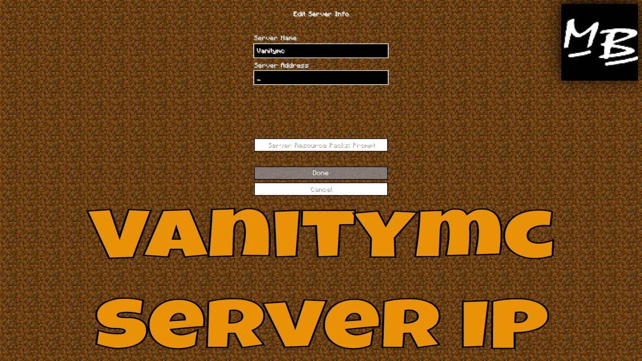 Minecraft Vanitymc Server IP Address