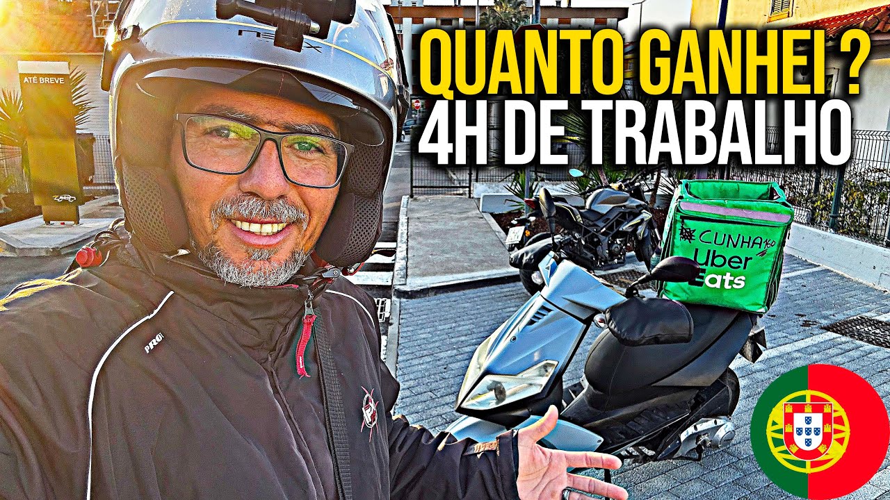 COMO É E QUANTO GANHA UM ESTAFETA EM PORTUGAL FAZENDO ENTREGAS NA UBER EATS 📢