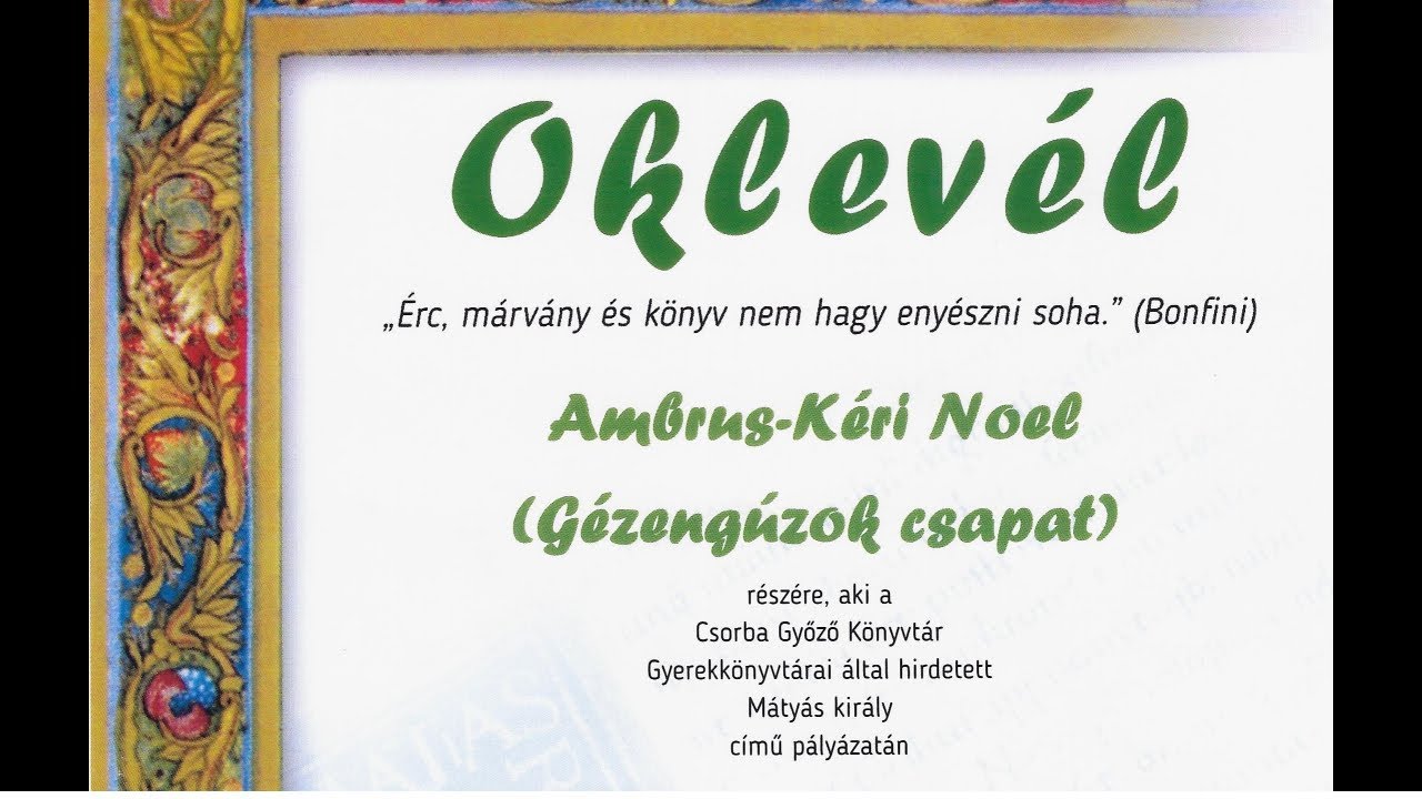 A M&aacute;ty&aacute;s kir&aacute;lyr&oacute;l sz&oacute;l&oacute; v&aacute;rosi vet&eacute;lkedő eredm&eacute;nyhirdet&eacute;se a Tud&aacute;sk&ouml;zpontban