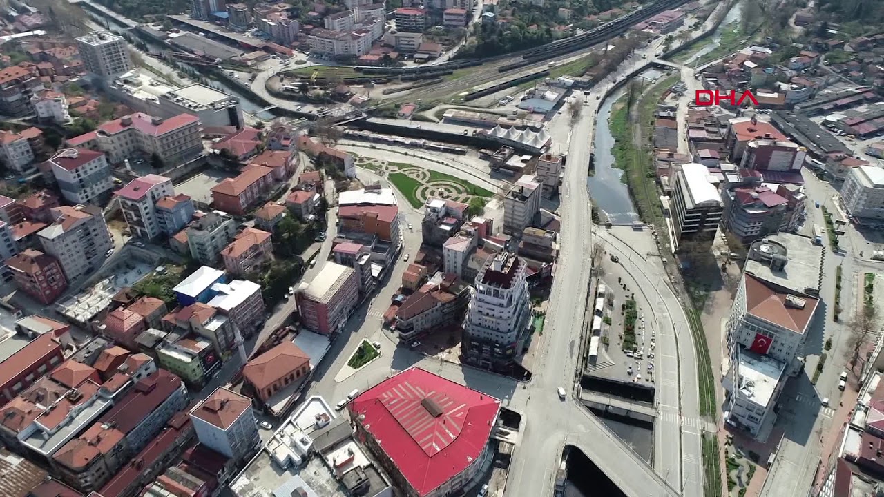 Zonguldak'ta sokaklar boşaldı (Havadan görüntülerle)