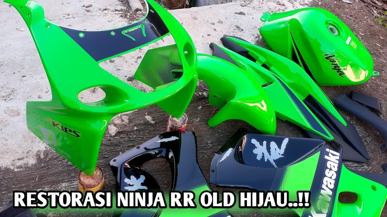 WARNA ORI NINJA RR OLD GEN 4..!! REPAINT BODY KAWASAKI NINJA RR OLD HIJAU SOLID