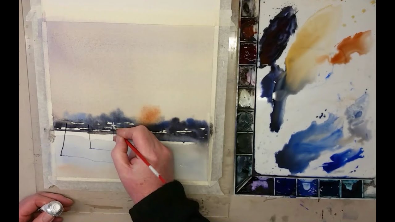 Watercolor Demo wintertime