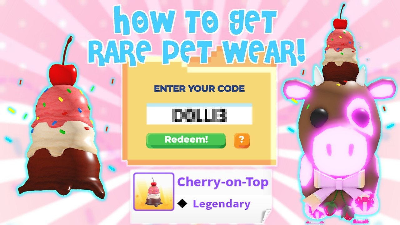Zdobądź RZADKIE ubranka dla zwierząt Cherry-On-Top! | Kod Roblox Adopt Me | Riivv3r