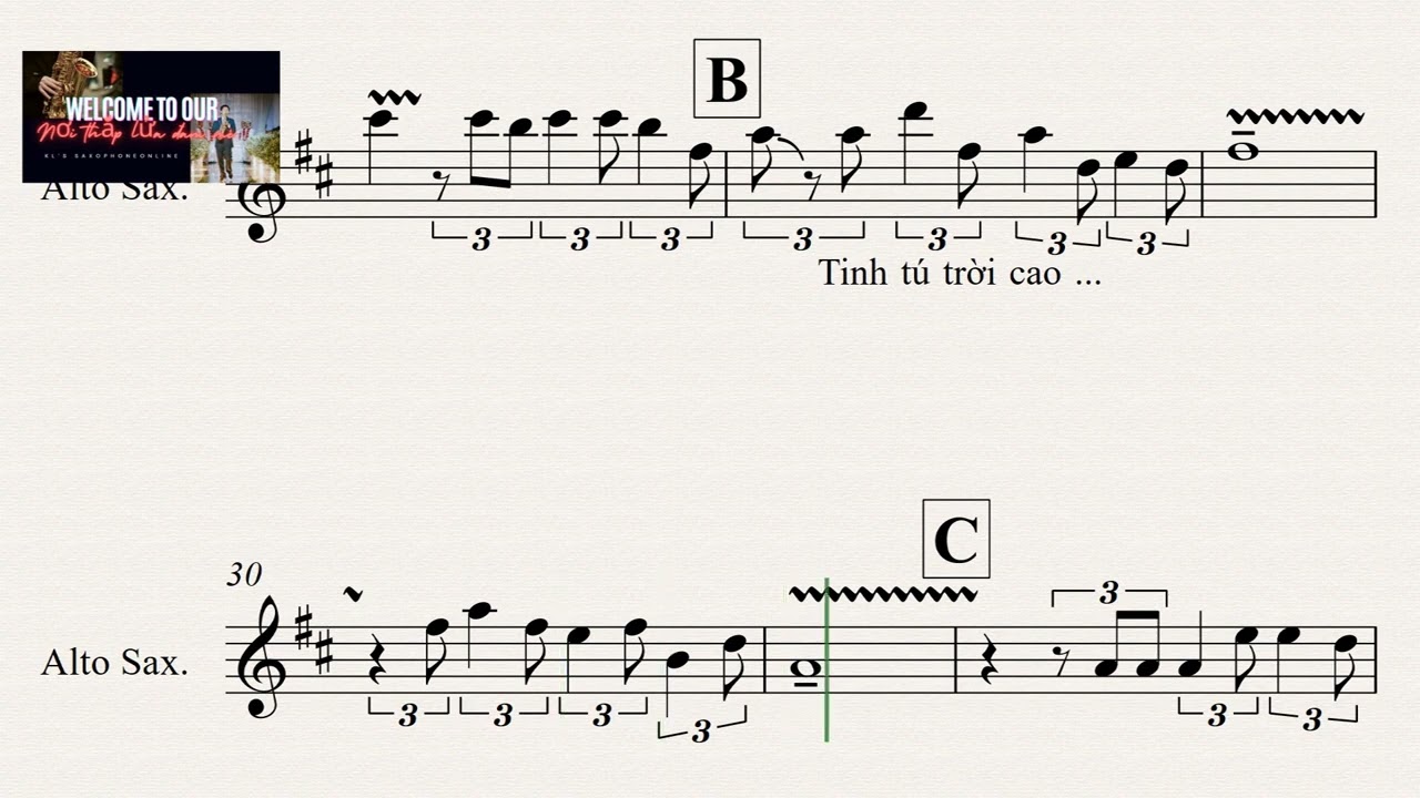 LÂU ĐÀI TÌNH ÁI - SAXOPHONE SING ALONG