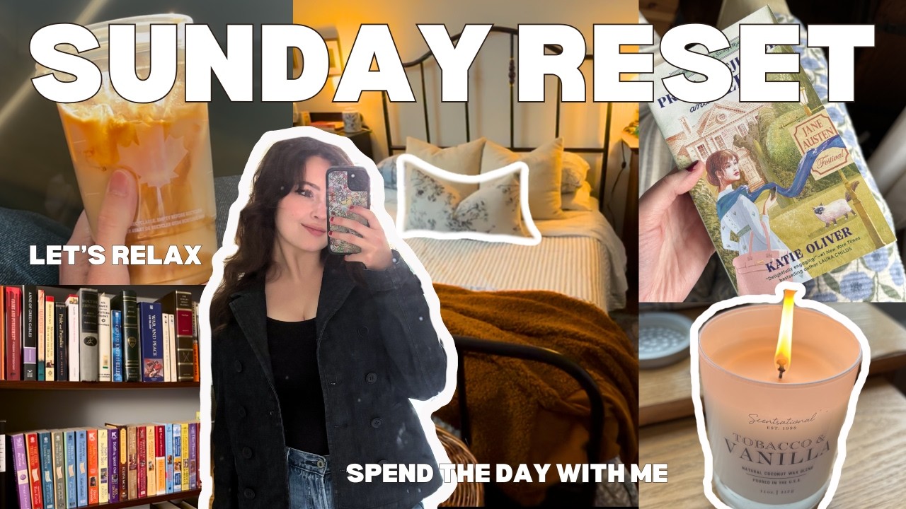 Cozy Sunday Reset 🕯️ | Errands, Reading & Cozy Games