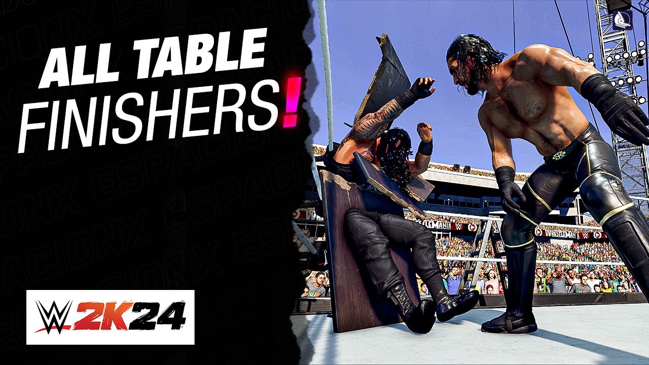 WWE 2K24 - Using every TABLE FINISHER in the game !!