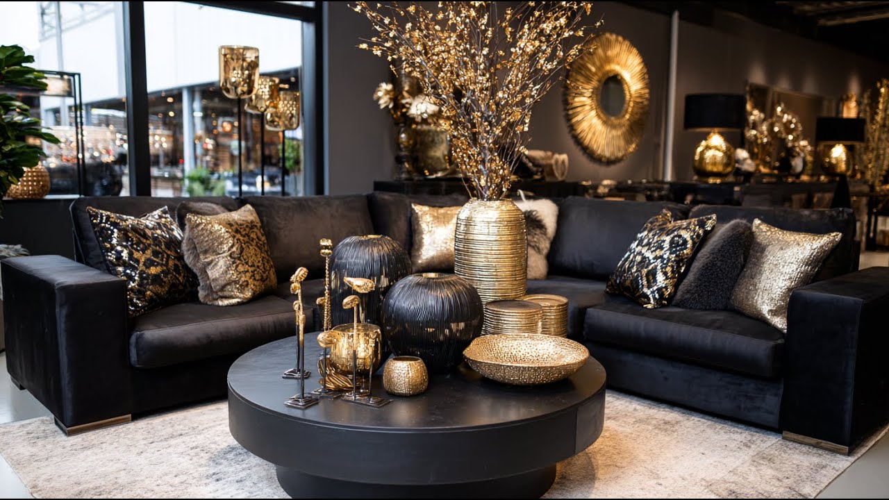 Winter Interior Design Hacks in Black and Gold Aesthetic for Cozy Homes