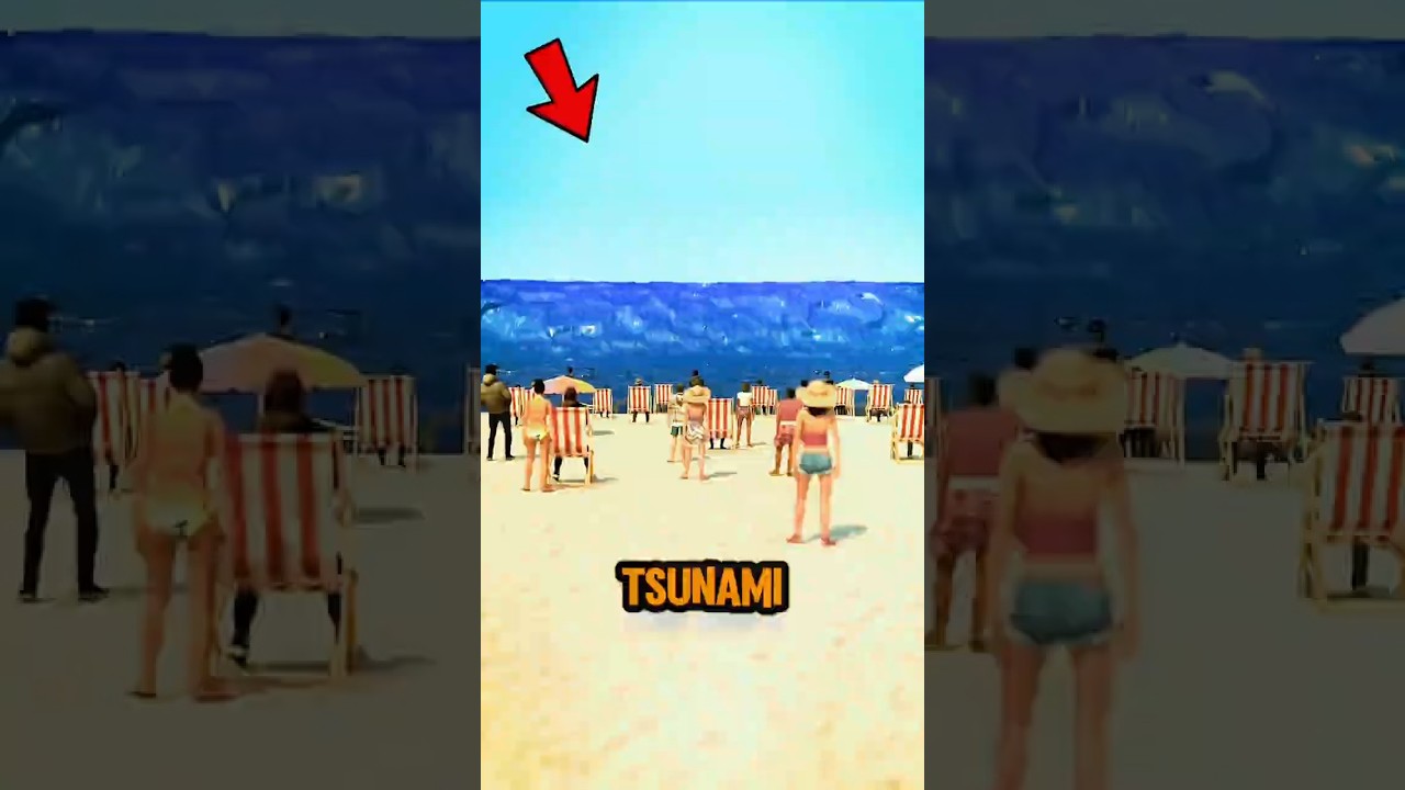If you ever spot a tsunami heading toward shore, stay calm. ‼️😱