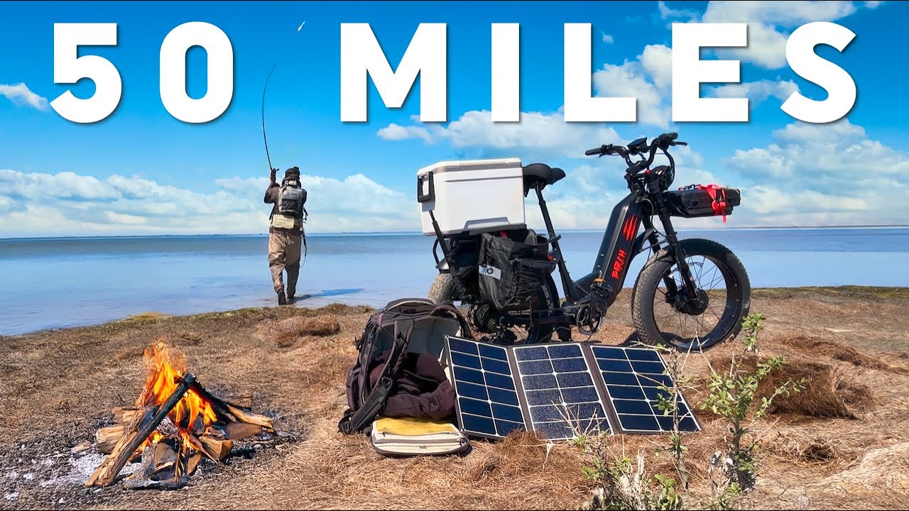 50 miles on the beach to secret spot - fishing camping cooking