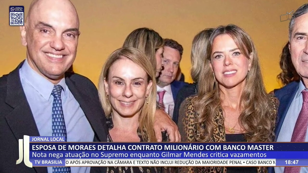 JL - Esposa de moraes detalha contrato milionário com Banco Master
