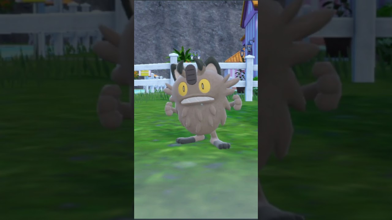 Pokemon Scarlet and Violet - Galarian Meowth evolve into Perrserker