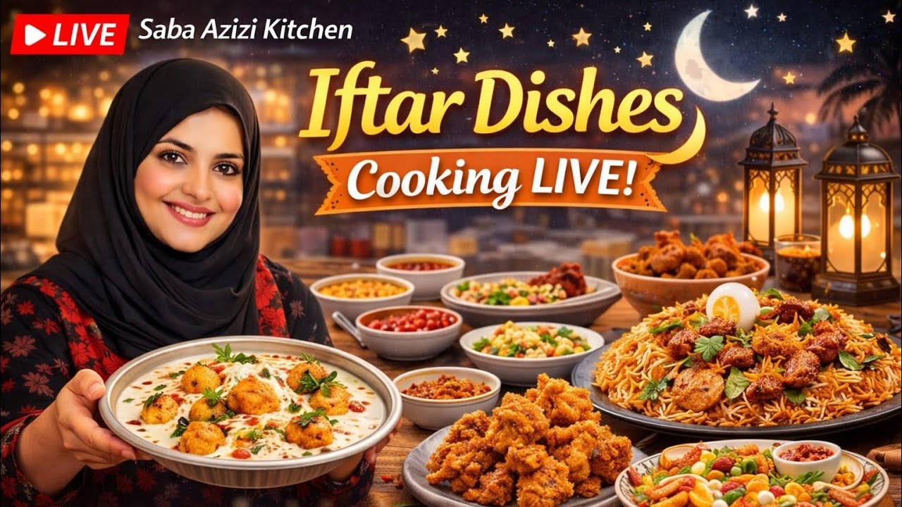 Ramadan Iftar Recipes Live 🌙 | Dahi Fulki, Biryani & Pakodi | Saba Azizi Kitchen