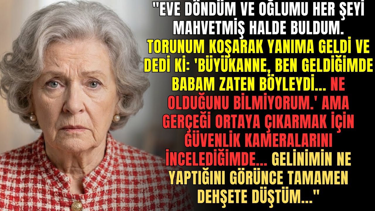 Eve geldiğimde oğlumu bir şeyleri kırıp dökerken gördüm  Torunum nedenini bilmiyordu  Kameraları kon