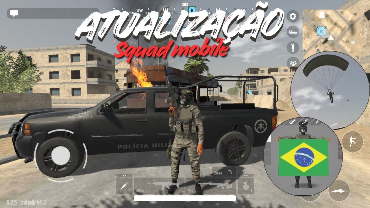 SAIU! ATUALIZAÇÃO DO SQUAD MOBILE (PARAQUEDAS}