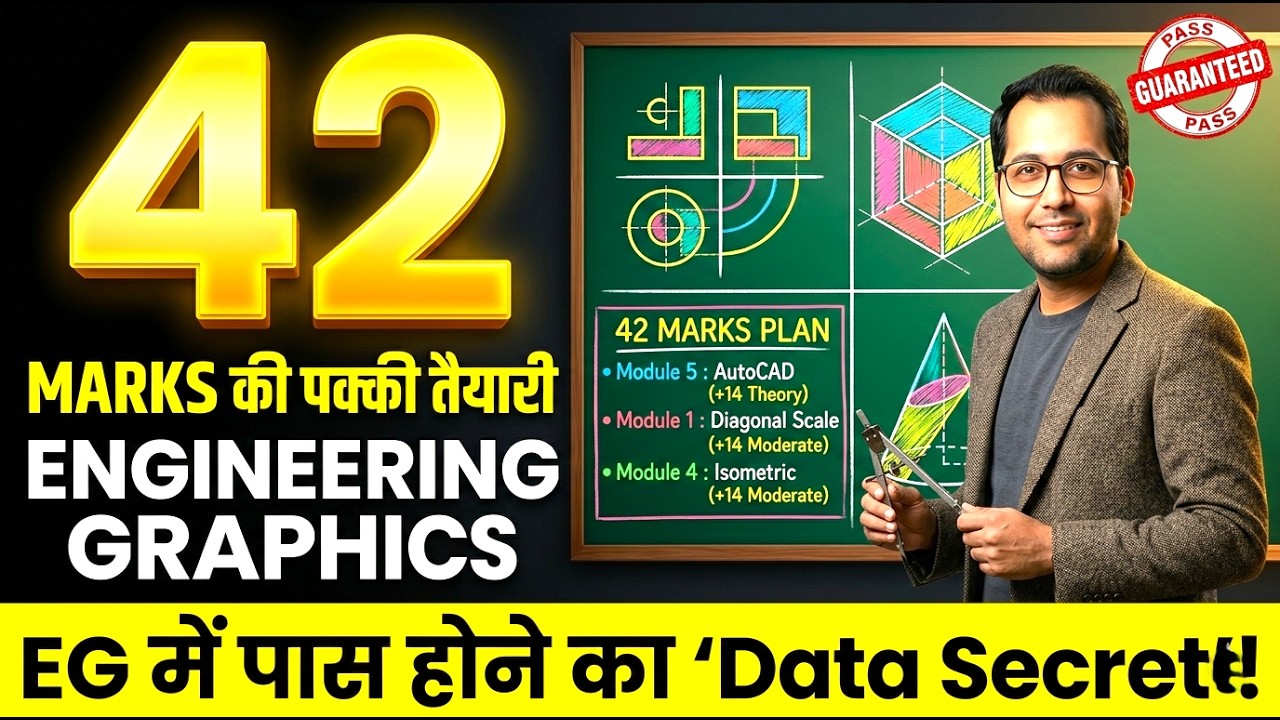 How to Pass Engineering Graphics RGPV? | 42-Marks SECRET Strategy 🤯 | BT-105