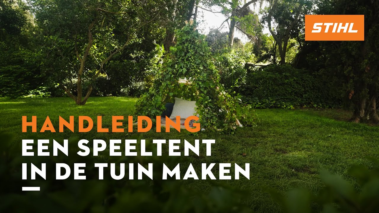 Een houten speeltent voor in de tuin maken – STIHL DIY Projecten