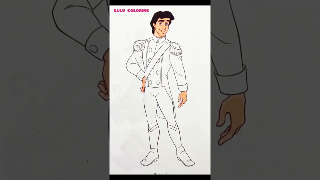 Disney prince Eric / how to color Disney prince. 