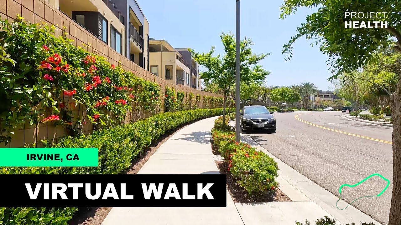 15 Minute Workout - Virtual Scenery - Treadmill / Exercise Machine (Irvine, CA) 4K/60fps