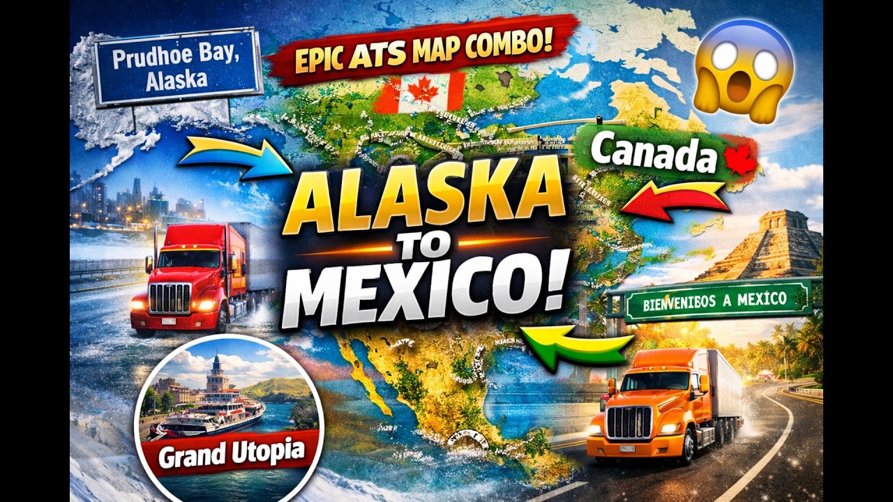 I Connected ALASKA to MEXICO in ATS 1.58&hellip; This Map Combo is INSANE! 🤯🚛