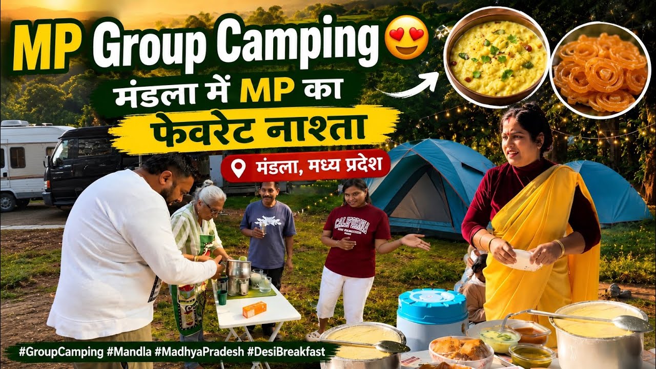 मंडला के फार्म हाउस में रात 😳 Group Camping + Desi खीर @SufiSwami @ghoomnafirnaa 