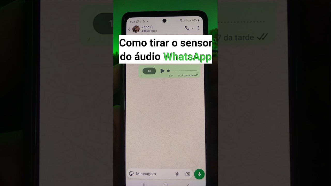 Como tirar o sensor do &aacute;udio WhatsApp #dicas #WhatsApp #truques #celular #dicasdewhatsapp