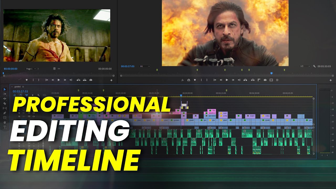 Professional Bollywood/Hollywood Editing Timeline Breakdown - How They Set-up Their Timeline
