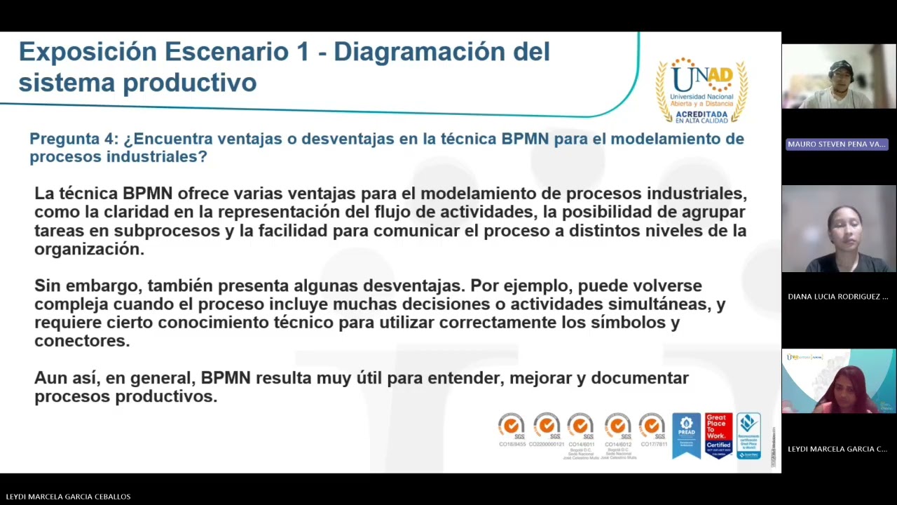 Exposición Escenario 1 Diseño de planta.