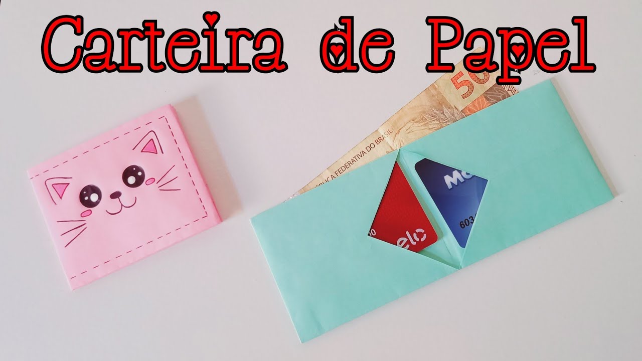 Como Fazer Carteira de Papel | origami paper craft | artesanato de papel | Dobradura