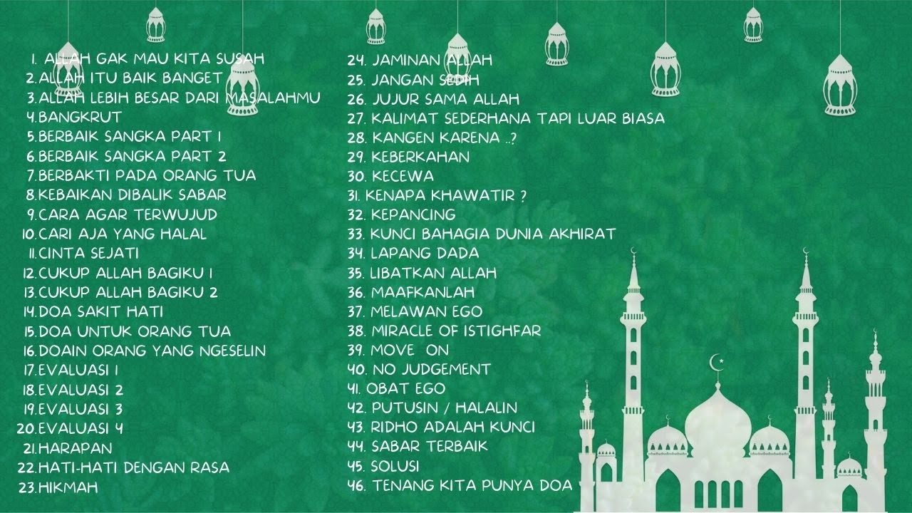KUMPULAN MOODBOOSTER UST. HANAN ATTAKI PULUHAN TEMA - full audio