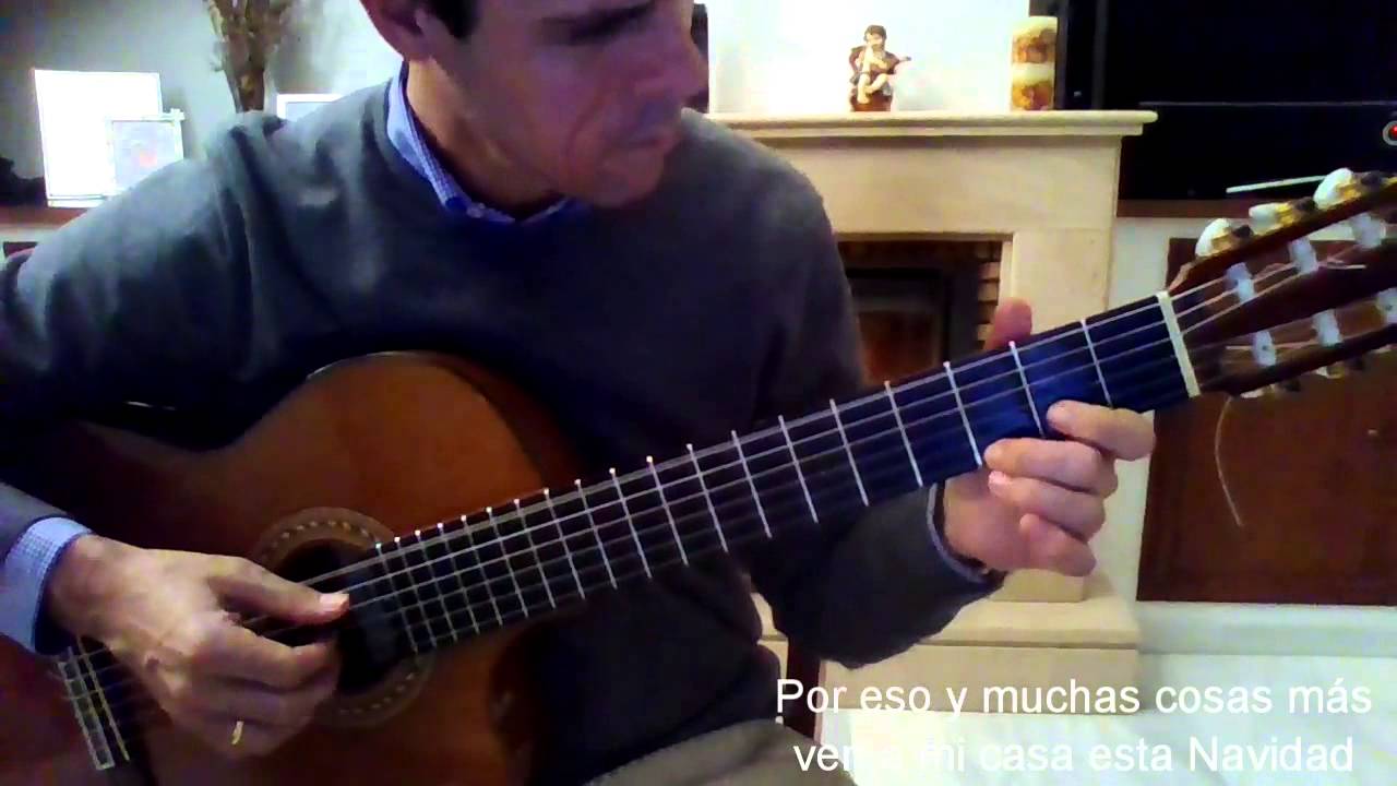 Ven a mi casa esta Navidad guitarra