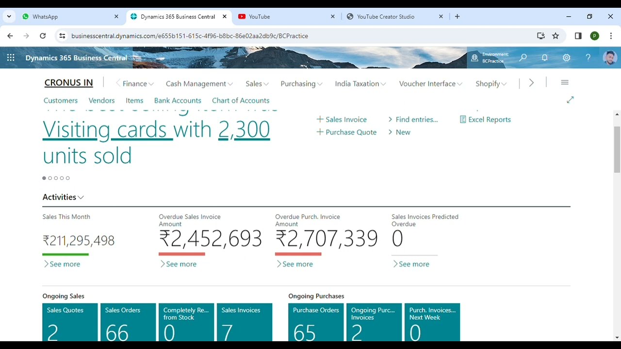 Sales Order Hindi || Dynamic Business Central 365 In Hindi