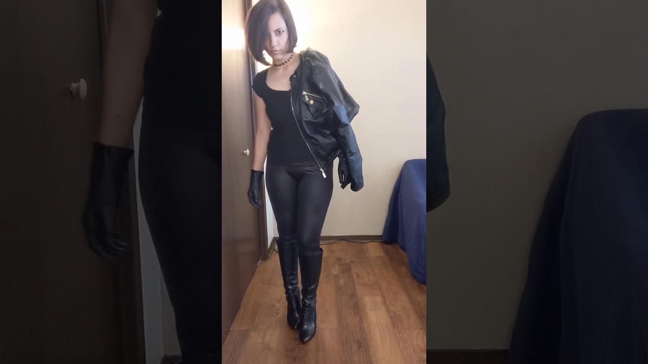 Leather Jacket, Gloves & Boots - Walking & Zipping ASMR