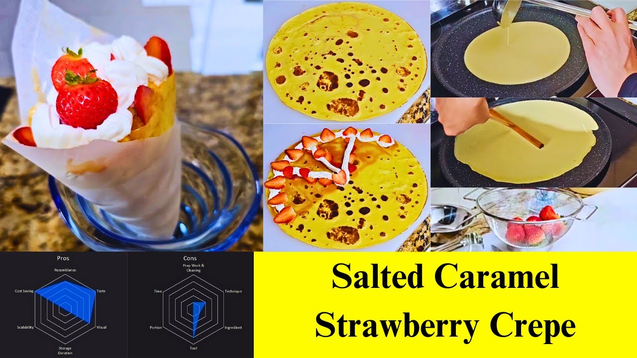 Salted Caramel Strawberry Crêpe | DIY  | 自己整 | 自家製 | Selbstgemachter | Recipe & Rating