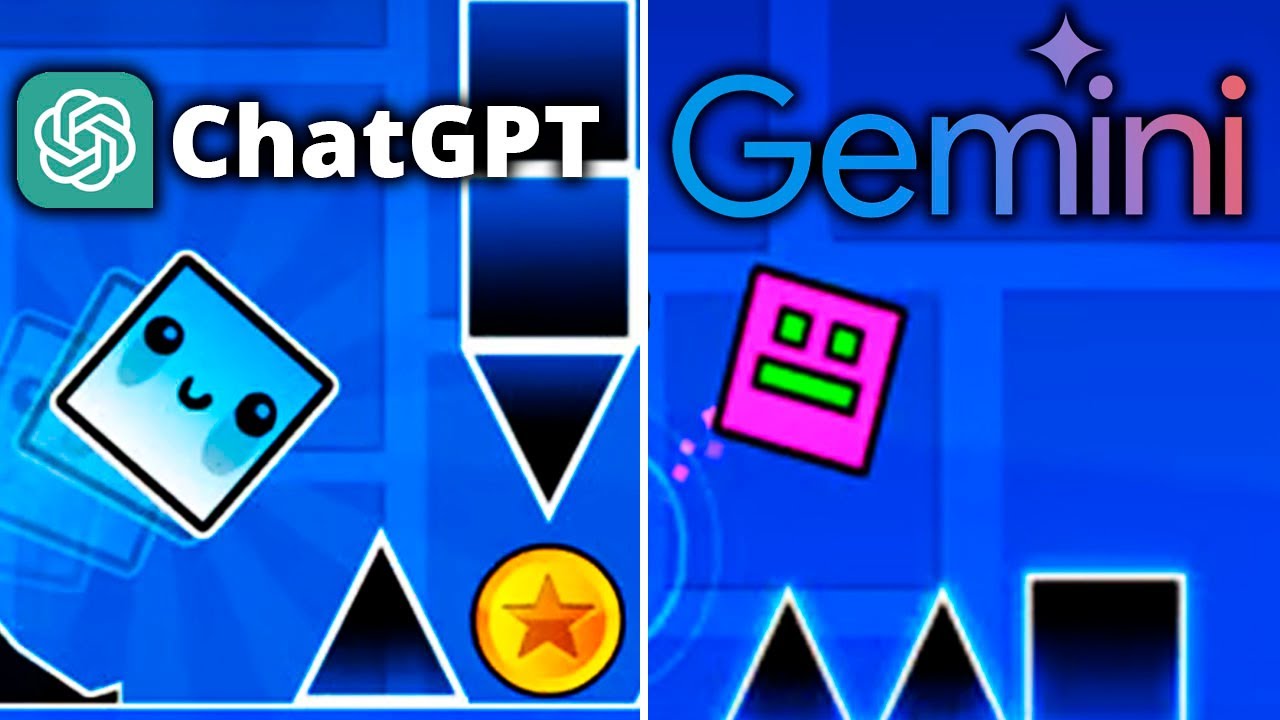 ChatGPT vs Gemini Criam Geometry Dash do Zero