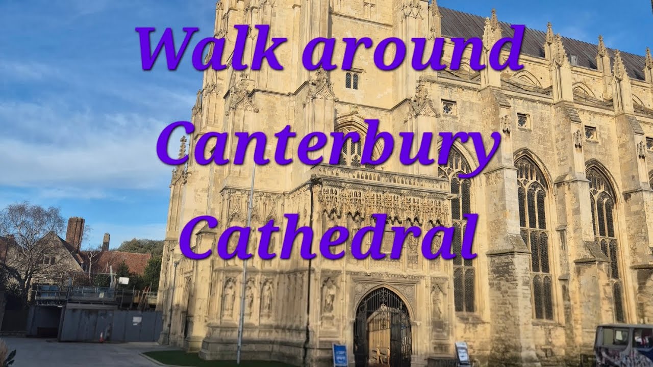 Walk around Canterbury Cathedral - natural atmospheric sounds - choir & orchestra rehearsals 