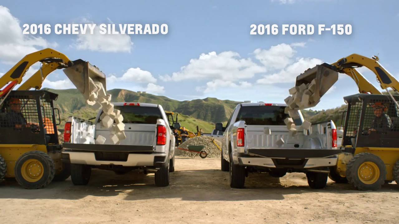 Chevy Silverado vs  Ford F 150  Howie Long Compares Truck Beds   Chevrolet