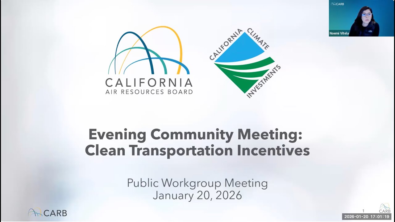 Evening Community Meeting: Clean Transportation Incentives