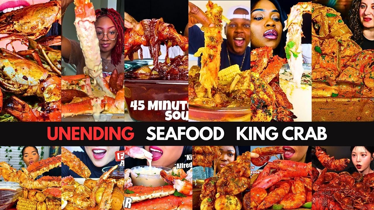 🦀🧈🤯 UNSTOPPABLE SEAFOOD  BOIL FEAST 🦀 | 1 Hour of the Best King Crab Boil Ever 🔥🌶️ | ASMR Mukbang