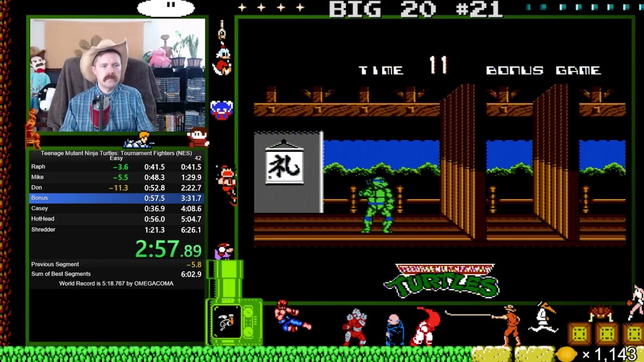 Прохождение игры TMNT: Tournament Fighters (NES) за 6:07 от Arcus