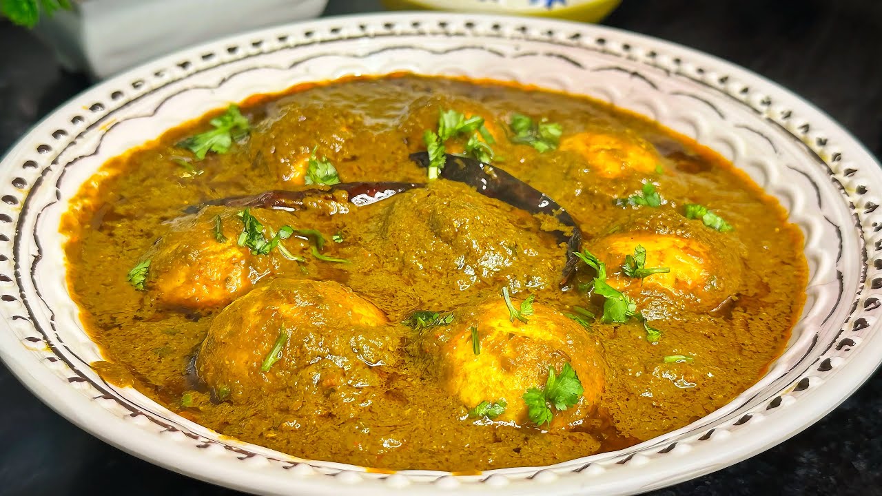 Anda Palak Recipe | Dhaba Style Egg Spinach Curry in 20 Minutes (High Protein Indian Curry)