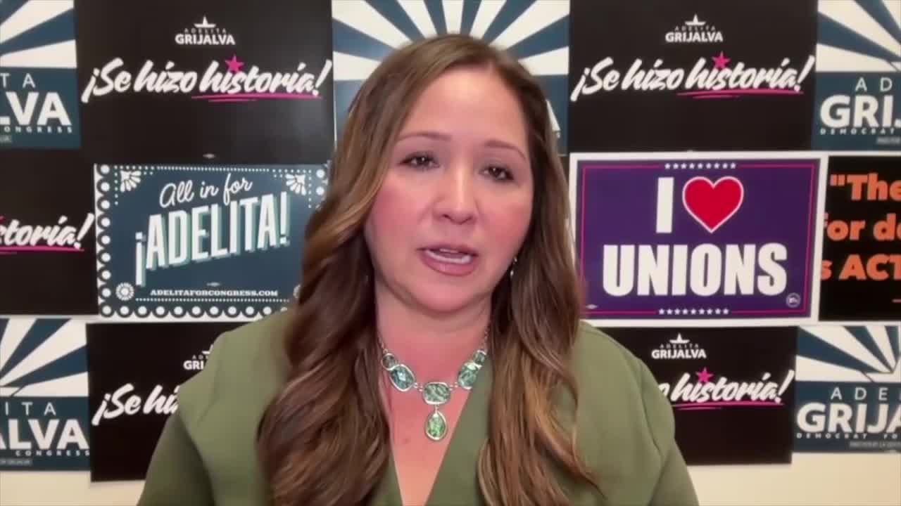 What is the controversy over Adelita Grijalva being sworn in to Congress?