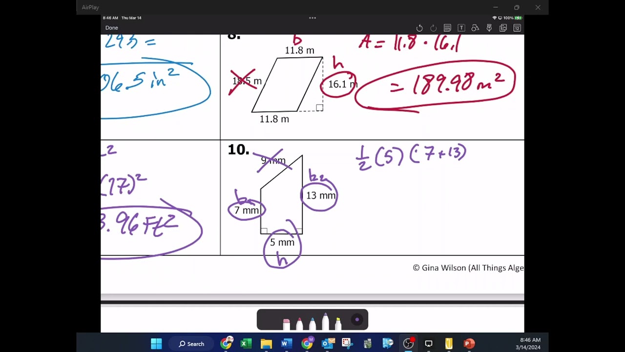 Geo - 11.1 Areas and Perimeters