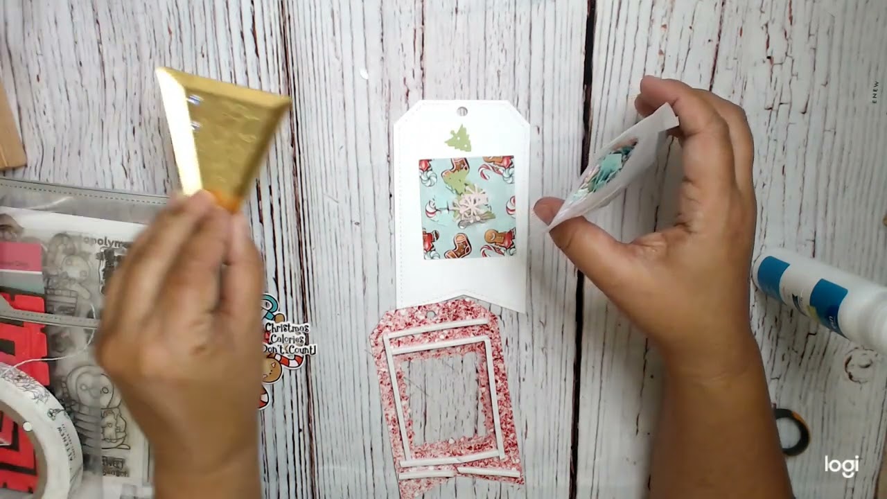 Not 2 Shabby Shop Gingerbread Kisses Shaker Tag