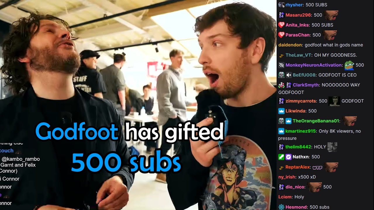 Pete Got Gifted 500 Subs From The Legendary Godfoot