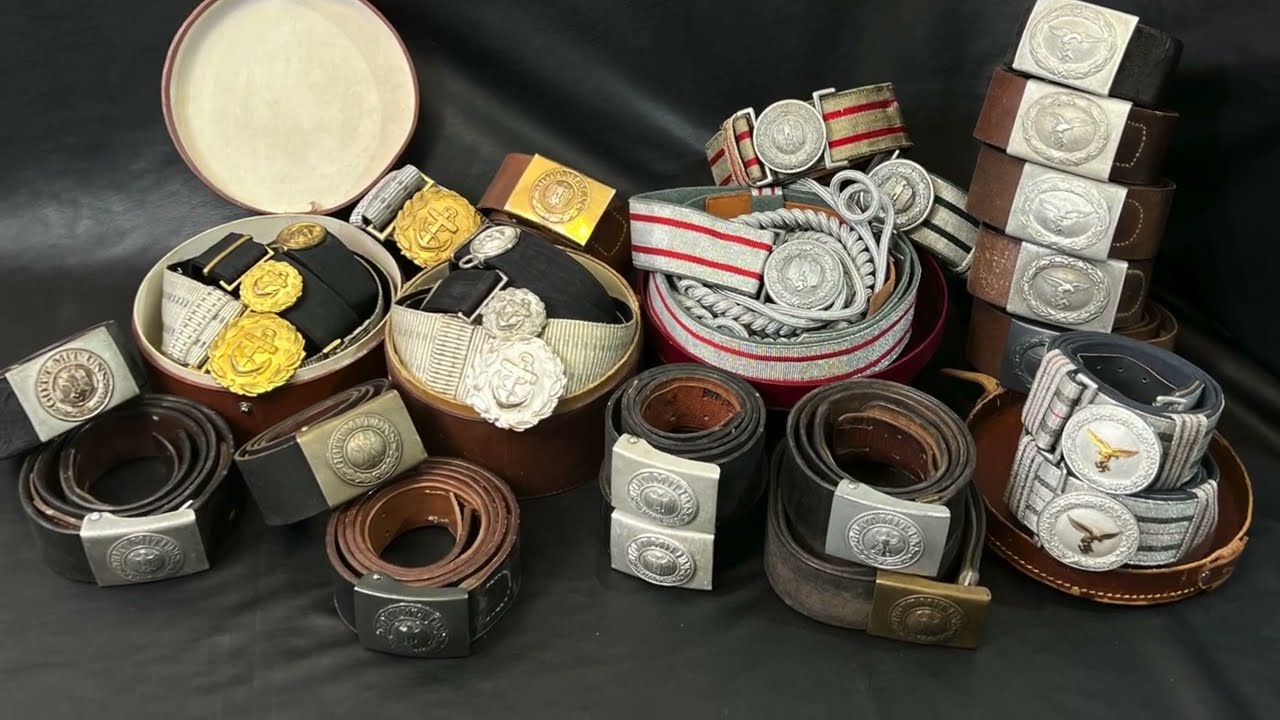 Hitler’s SS and ARMY Belt Buckles. Rare collection 150 items!