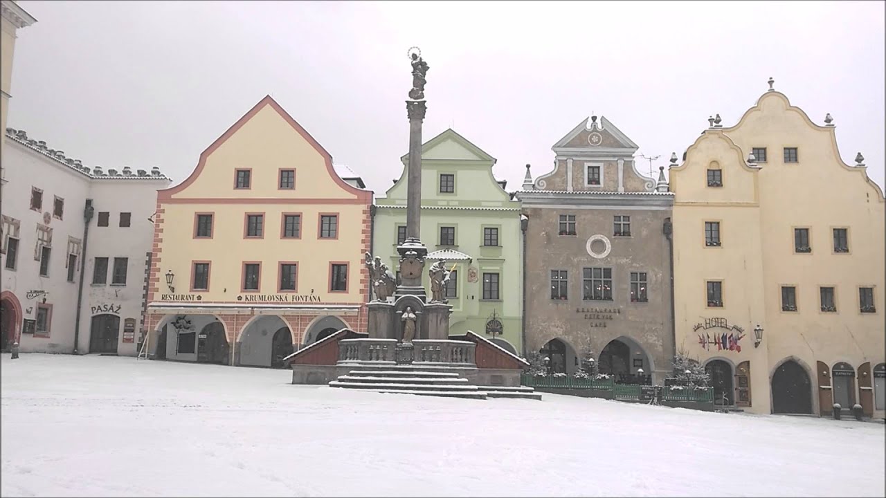 Cesky Krumlov in Winter Snow (Czech Republic Unesco Site)
