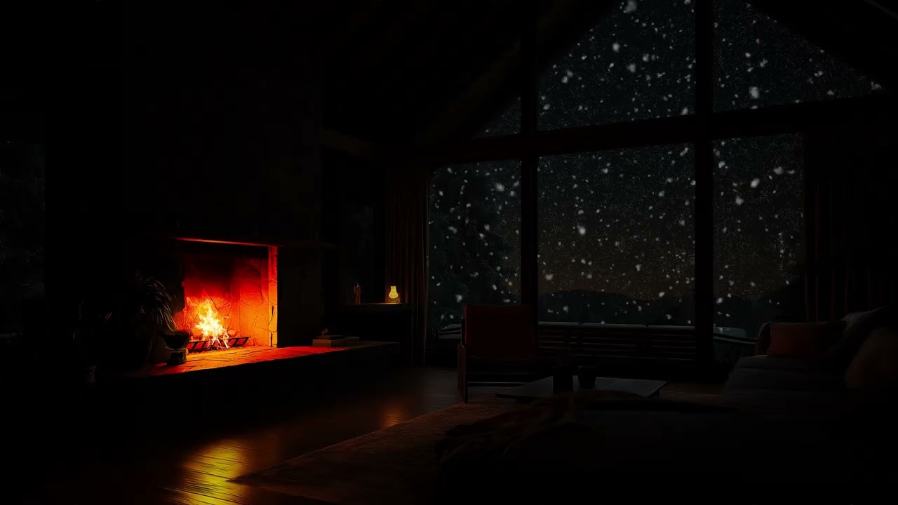 No Ads-❄️🔥 Hobbit Cabin in Snowy Forest | Crackling Fireplace & Winter Ambience for Restful Sleep