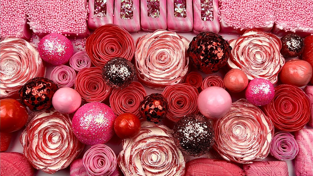 ASMR clay cracking light plasticine ❤️ Crushing soap boxes with starch, foam and glitter 💕❤️💗